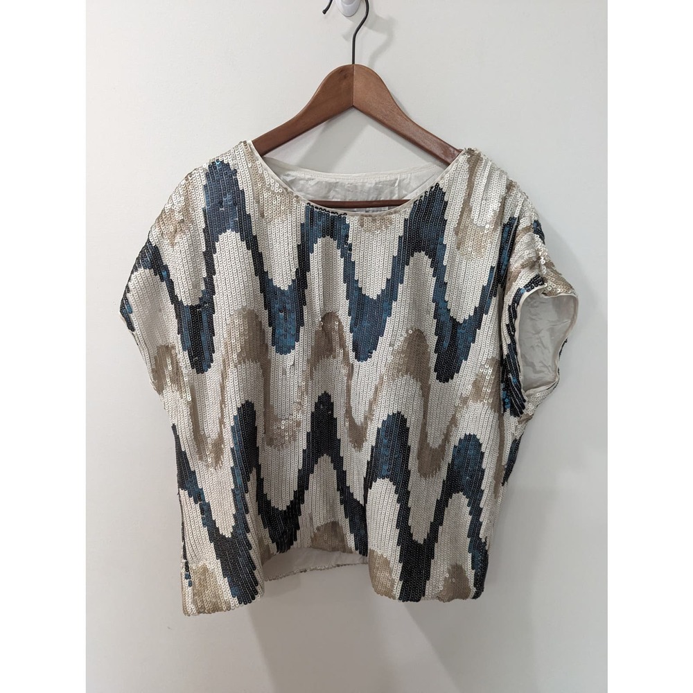 Trina Turk Oversized Sequin Top